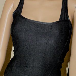 Nike Athletic Fancy Sexy Corset Black Top Size S